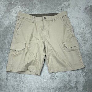 Copper & Oak Mens Cargo Shorts Size 34 Beige Cotton Blend a0763